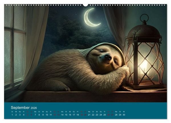 Produktbild: Der Kalender f&uuml;r echte Faultiere (Wandkalender 2026 DIN A2 quer), CALVENDO Monatskalender