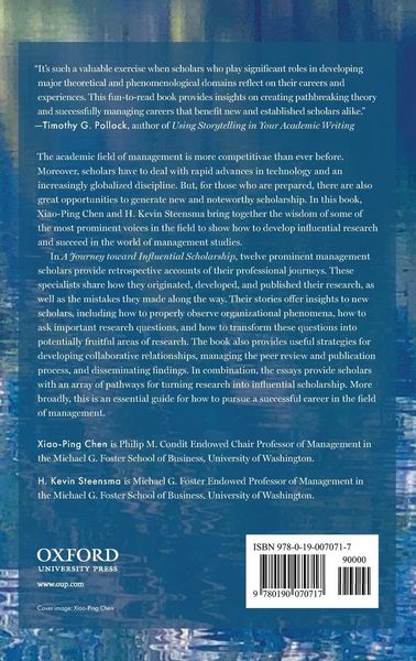 Produktbild: A Journey toward Influential Scholarship