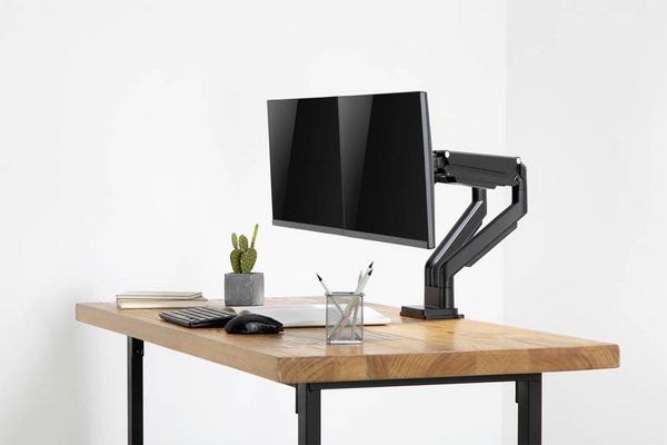 Produktbild: Digitus Monitor-Tischhalterung DA-90395 2 Display(s) 38,1 cm (15") - 81,3 cm (32") Schwarz Drehbar, H&ouml;henverstellbar, Neigbar, Rotierbar, Schwenkbar
