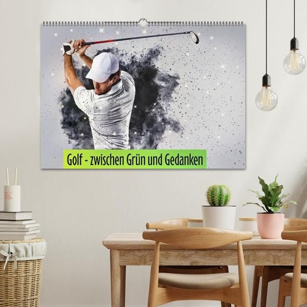 Produktbild: Golf - zwischen Gr&uuml;n und Gedanken (Wandkalender 2027 DIN A2 quer), CALVENDO Monatskalender
