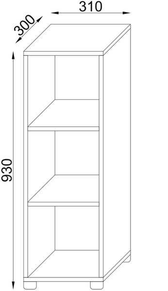 Produktbild: Holz Badm&ouml;bel Midischrank Badregal Benos-3