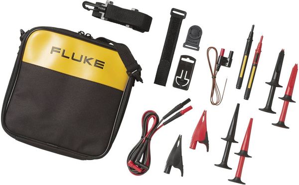 Fluke TLK289 Sicherheits-Messleitungs-Set Abgreifklemmen, Stecker 4 mm, Prüfspitze Stecker 4 mm Rot, Schwarz 1 St.