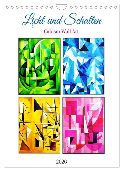 Produktbild: Licht und Schatten . Cubism Wall Art (Wandkalender 2026 DIN A4 hoch), CALVENDO Monatskalender