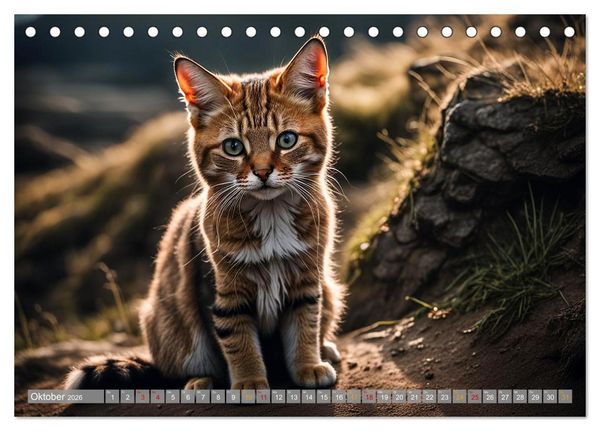 Produktbild: Hier kommt Mietzi (Tischkalender 2026 DIN A5 quer), CALVENDO Monatskalender