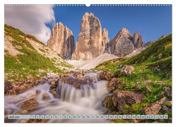 Produktbild: Dolomiten, Alpenparadies im Norden Italiens (Wandkalender 2026 DIN A2 quer), CALVENDO Monatskalender