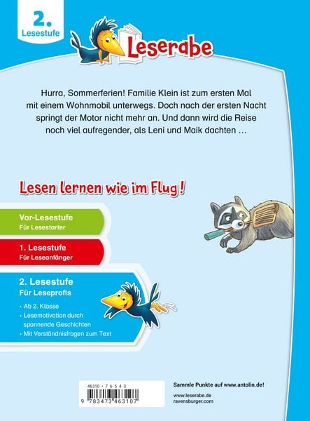 Produktbild: Leserabe 2. Lesestufe - Unsere verr&uuml;ckten Camping-Ferien