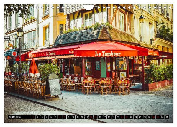 Produktbild: Paris Bistros (Wandkalender 2026 DIN A4 quer), CALVENDO Monatskalender