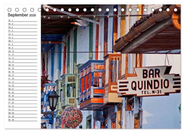 Produktbild: Kolumbien Impressionen (Tischkalender 2026 DIN A5 quer), CALVENDO Monatskalender