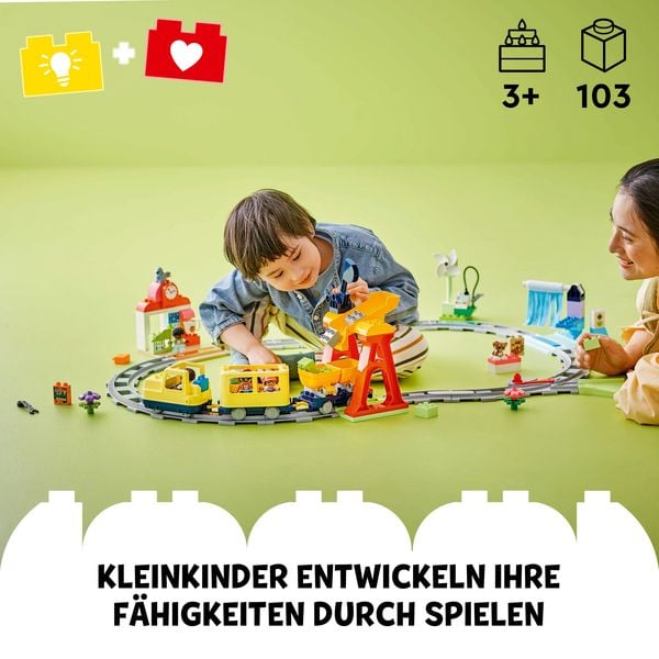 LEGO DUPLO Town Große interaktive Eisenbahn, Bauspielzeug 10428