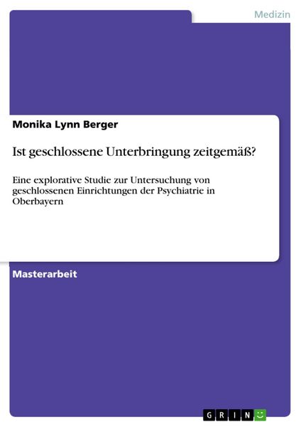 Produktbild: Ist geschlossene Unterbringung zeitgem&auml;&szlig;?