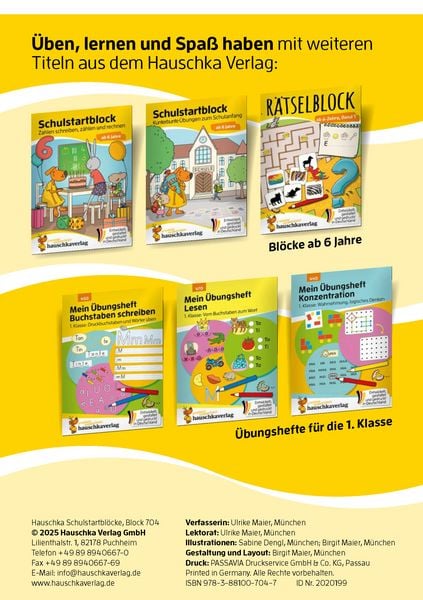Produktbild: Schulstart-Block ab 6 Jahre &ndash; Buchstaben schreiben lernen