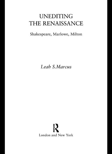 Produktbild: Unediting the Renaissance