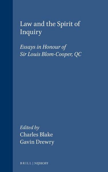 Produktbild: Law and the Spirit of Inquiry:Essays in Honour of Sir Louis Blom-Cooper, QC