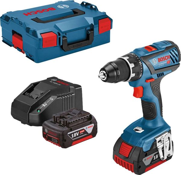 Bosch Professional GSR 18V-28 0615990L7K Akku-Bohrschrauber 18 V 3.0 Ah Li-Ion inkl. 2. Akku, inkl. Ladegerät, inkl. Kof