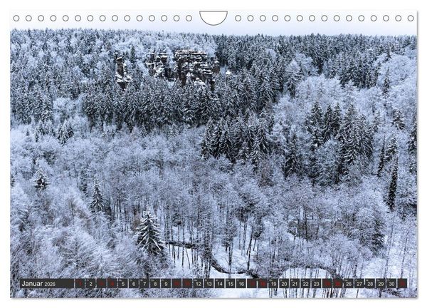 Produktbild: Die S&auml;chsische Schweiz / Faszination Sandsteingebirge (Wandkalender 2026 DIN A4 quer), CALVENDO Monatskalender