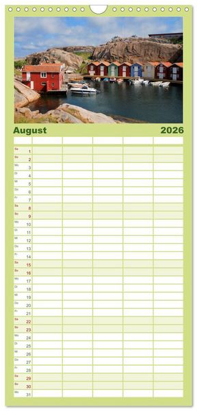 Produktbild: Familienplaner 2026 - SKANDINAVIEN mit 5 Spalten (Wandkalender, 21 x 45 cm) CALVENDO
