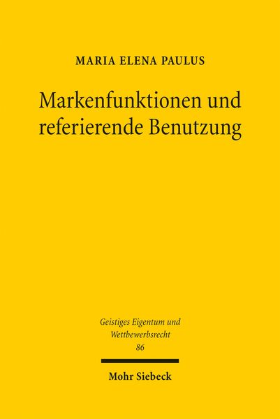Produktbild: Markenfunktionen und referierende Benutzung