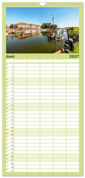 Produktbild: Familienplaner 2027 - Bezauberndes Ostfriesland mit 5 Spalten (Wandkalender, 21 x 45 cm) CALVENDO