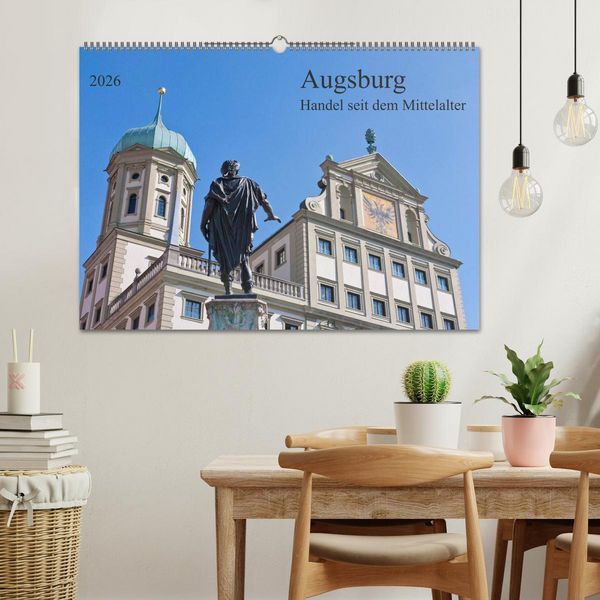 Produktbild: Augsburg Handel seit dem Mittelalter (Wandkalender 2026 DIN A2 quer), CALVENDO Monatskalender