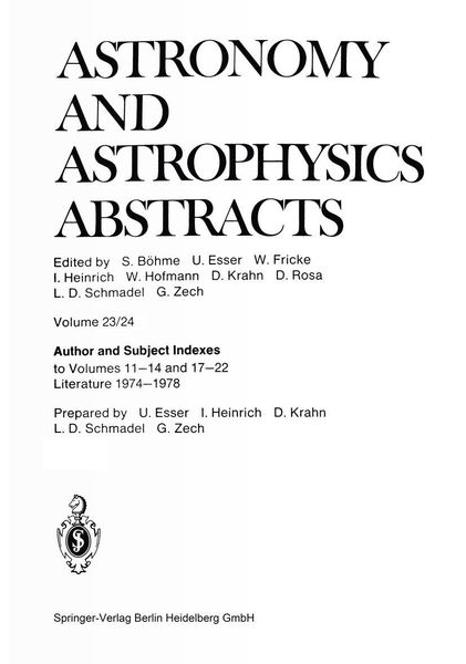 Produktbild: Author and Subject Indexes