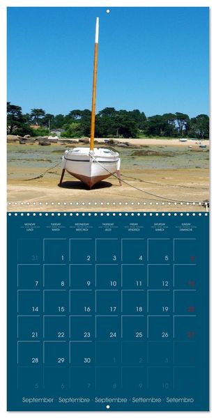 Produktbild: En attendant la mar&eacute;e... (Calendrier mural carr&eacute; 2026 30x30 cm) Calendrier double avec une page pour vos prises de notes