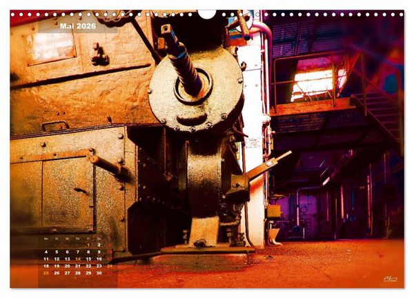 Produktbild: AUSSER BETRIEB - Industriekultur mit PopArt-Einfl&uuml;ssen (Wandkalender 2026 DIN A3 quer), CALVENDO Monatskalender