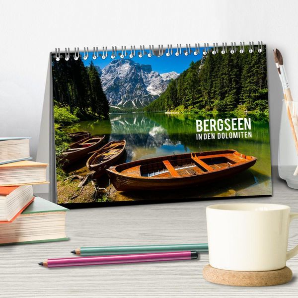 Produktbild: Bergseen in den Dolomiten (Tischkalender 2026 DIN A5 quer), CALVENDO Monatskalender