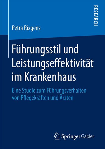 Produktbild: F&uuml;hrungsstil und Leistungseffektivit&auml;t im Krankenhaus