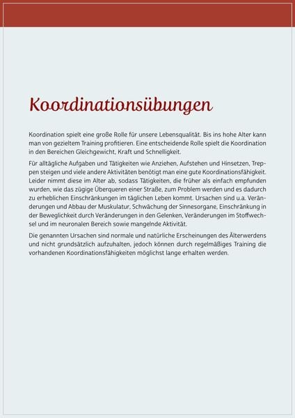 Produktbild: Aktives Ged&auml;chtnistraining f&uuml;r Senioren mit Bewegungen. So halten Sie Kopf und K&ouml;rper fit
