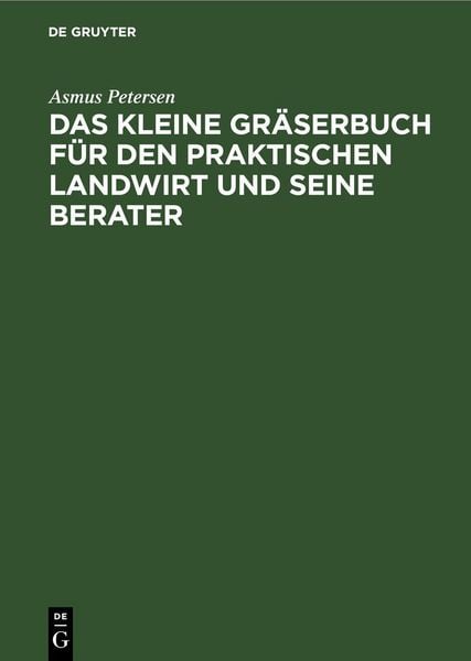Produktbild: Das kleine Gr&auml;serbuch f&uuml;r den praktischen Landwirt und seine Berater