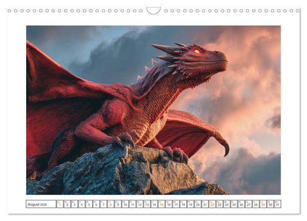 Produktbild: Elfen, Zauber, Drachen (Wandkalender 2026 DIN A3 quer), CALVENDO Monatskalender