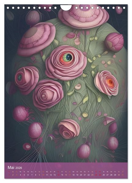 Produktbild: Rosige Aussichten - Diese Blumen beobachten dich auf Schritt und Tritt (Wandkalender 2026 DIN A4 hoch), CALVENDO Monatskalender