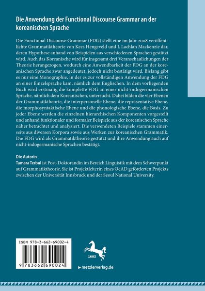 Produktbild: Die Anwendung der Functional Discourse Grammar an der koreanischen Sprache