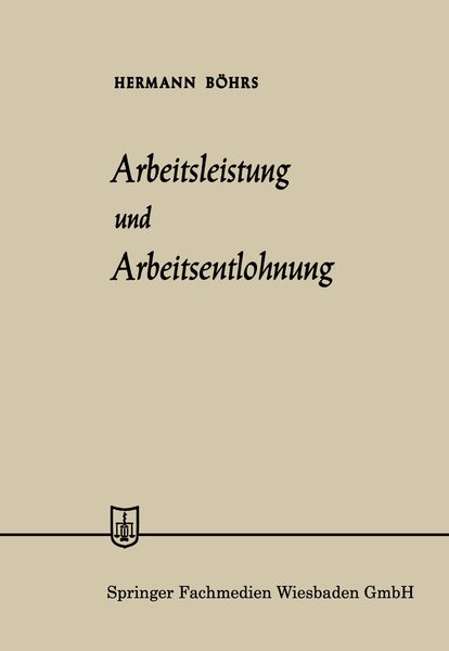 Produktbild: Arbeitsleistung und Arbeitsentlohnung