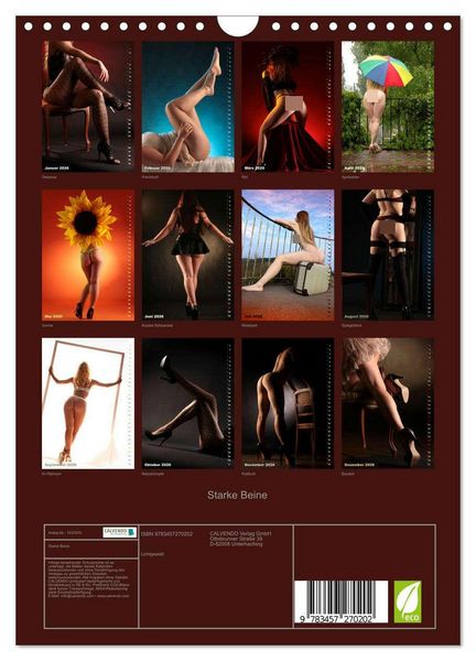 Produktbild: Starke Beine (Wandkalender 2026 DIN A4 hoch), CALVENDO Monatskalender