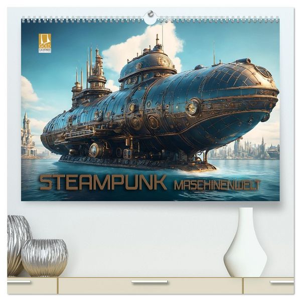 Produktbild: Steampunk Maschinenwelt (hochwertiger Premium Wandkalender 2026 DIN A2 quer), Kunstdruck in Hochglanz