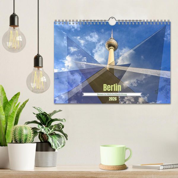 Produktbild: Berlin &ndash; Ikonen in Mehrfachbelichtung (Wandkalender 2026 DIN A4 quer), CALVENDO Monatskalender