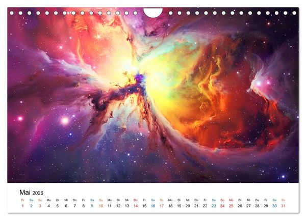 Produktbild: Strahlende Sternennebel (Wandkalender 2026 DIN A4 quer), CALVENDO Monatskalender