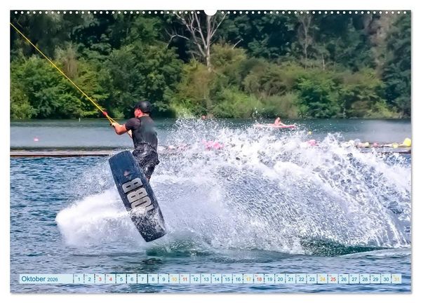 Produktbild: Wakeboarden (hochwertiger Premium Wandkalender 2026 DIN A2 quer), Kunstdruck in Hochglanz