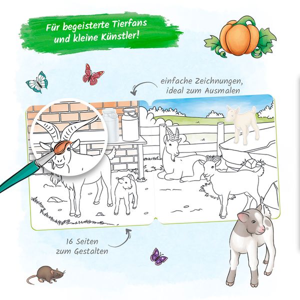 Produktbild: Tr&ouml;tsch Malbuch Stickermalbuch Bauernhoftiere