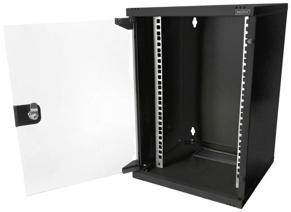 Produktbild: Digitus DN-10-09U-B 10 Zoll Wandgeh&auml;use 9 HE Schwarz (RAL 9005)