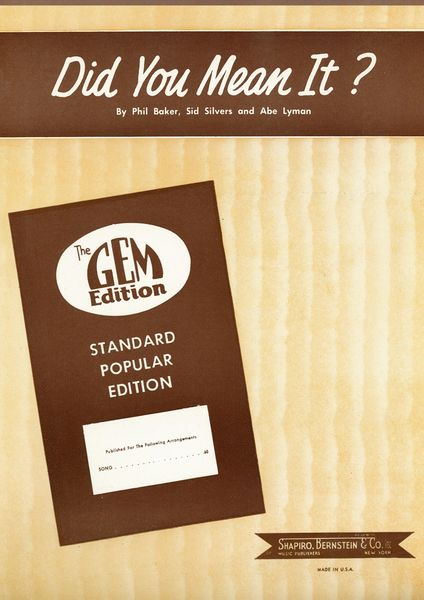 Produktbild: Did You Mean It?