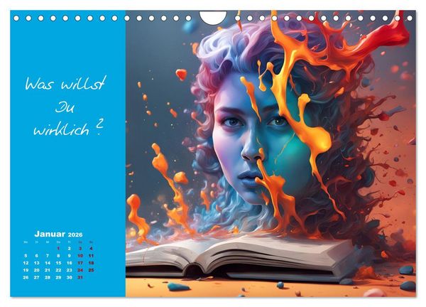 Produktbild: KI Mut - Trau Dich und stell Dir die richtige Frage (Wandkalender 2026 DIN A4 quer), CALVENDO Monatskalender