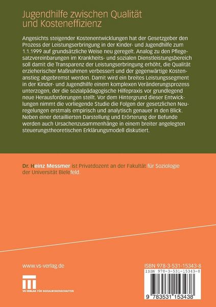 Produktbild: Jugendhilfe zwischen Qualit&auml;t und Kosteneffizienz
