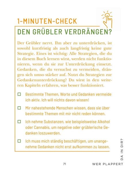 Produktbild: Die 1-Minuten-Strategie gegen Overthinking