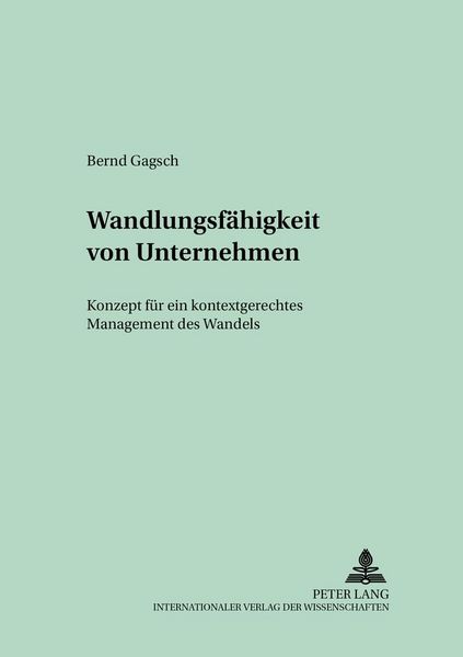 Produktbild: Wandlungsf&auml;higkeit von Unternehmen