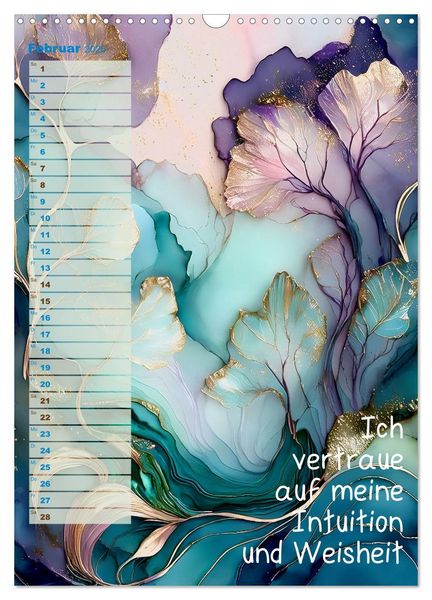 Produktbild: Der feminine Affirmationskalender (Wandkalender 2026 DIN A3 hoch), CALVENDO Monatskalender