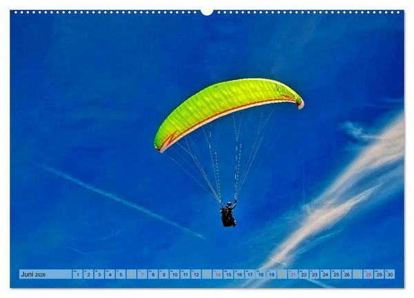 Produktbild: Frei sein - Paragliding (Wandkalender 2026 DIN A2 quer), CALVENDO Monatskalender