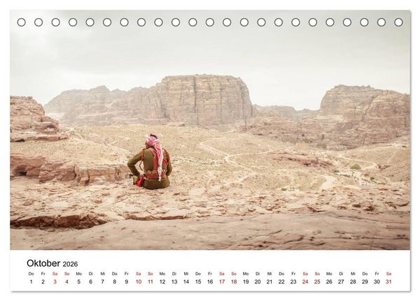 Produktbild: Reiseland Jordanien (Tischkalender 2026 DIN A5 quer), CALVENDO Monatskalender