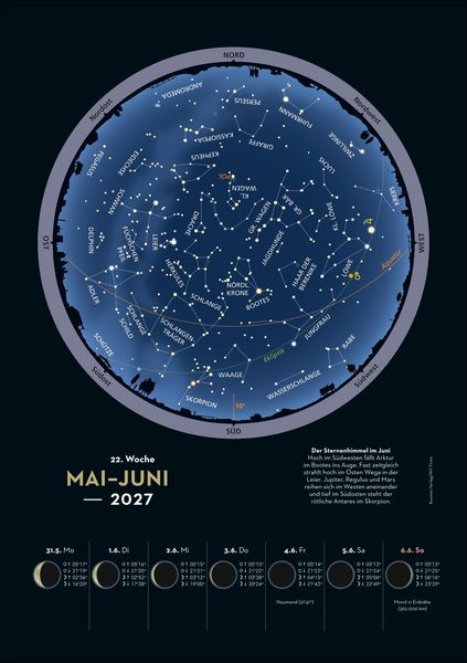 Produktbild: KOSMOS Himmelsjahr Wochen-Kulturkalender 2027 - Der Wandkalender f&uuml;r jede Woche